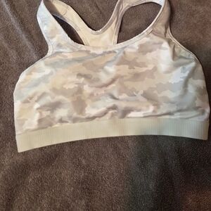 Avia White Camouflage Sports Bra